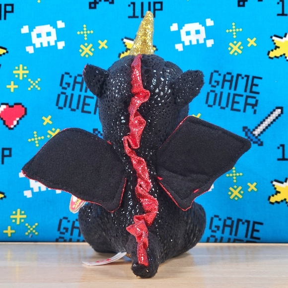 TY Beanie Boos Grindal the Dragon 6" UltraSoft Halloween Collectible Plush NWT - Picture 3 of 12